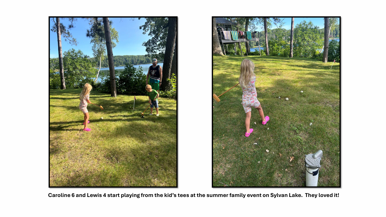 Caroline and Lewis playing Mountain Golf at Sylvan Lake