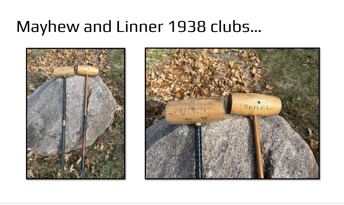 Mayhew and Linner with 1938 Clubs